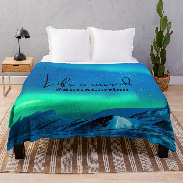 Item preview, Life Is Sacred #AntiAbortion Aurora Background designed and sold by ChristianCoding.