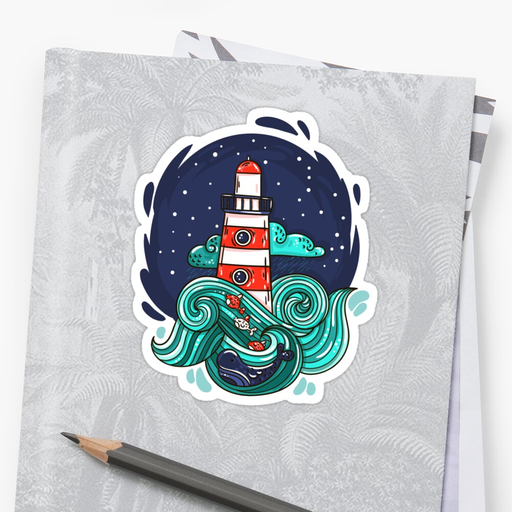 Lighthouse Stickers By Evasabrekova Redbubble