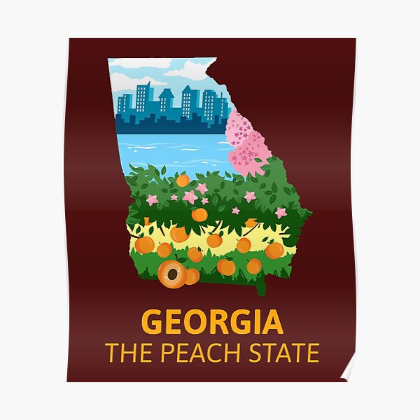 THE PEACH STATE" Poster for Sale by secretp Redbubble