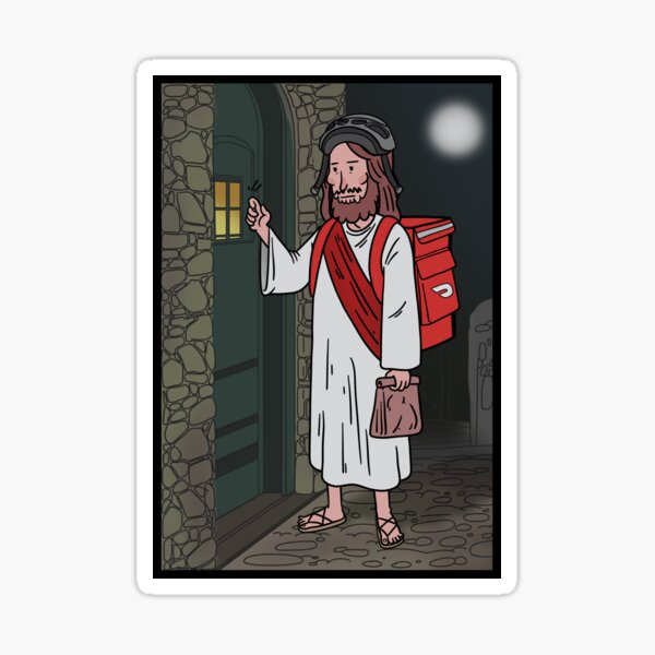Doordash Jesus Sticker
