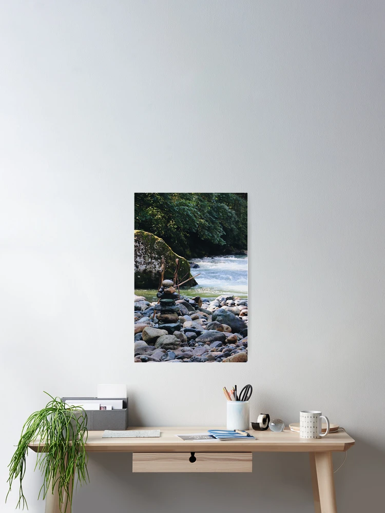 Thumbnail 2 of 3, Poster, Stacked Rocks designed and sold by irideae.