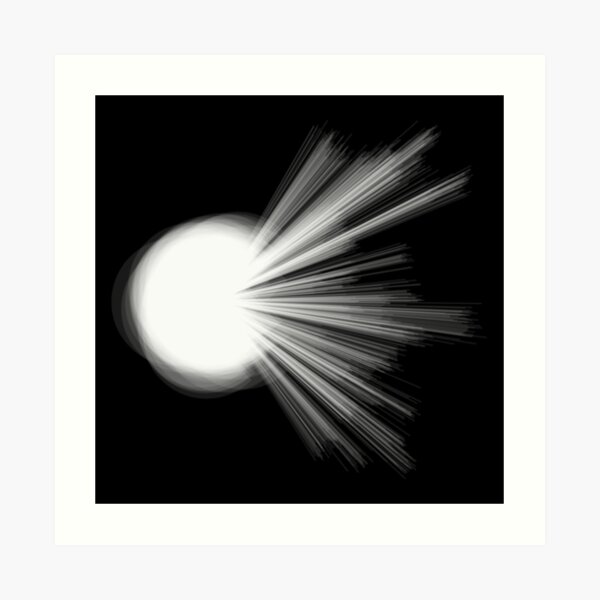 Noise Circle white Art Print