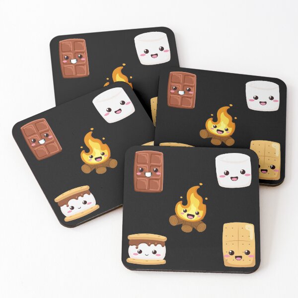 Artikelvorschau, Niedliche Kawaii Schokolade Marshmallow S'Mores Graham Cracker Lagerfeuer S'Mores entworfen und verkauft von TheButtonCrew.
