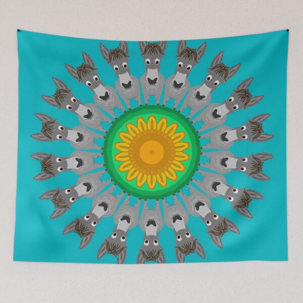 Item preview, Delightful Donkey Mandala Design designed and sold by MandalaZoo.