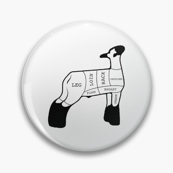 Item preview, Butcher Cut Market Wether Lamb Silhouette 1 - NOT FOR RESALE WITHOUT PERMISSION designed and sold by l-oh.