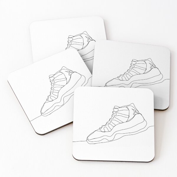 Item preview, ike Air Jordan 11 Concord Hypebeast Contour Line Wall Decor designed and sold by UrbnLgndArtshop.