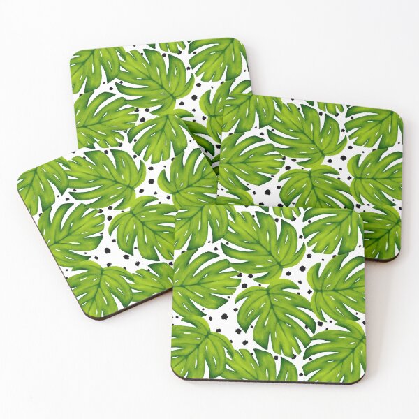 Item preview, Monstera Deliciosa Leaf Polka Dot Pattern designed and sold by Kraina.