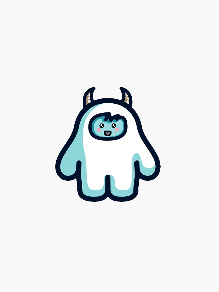 "CUTE YETI" Sticker for Sale by alangar Redbubble