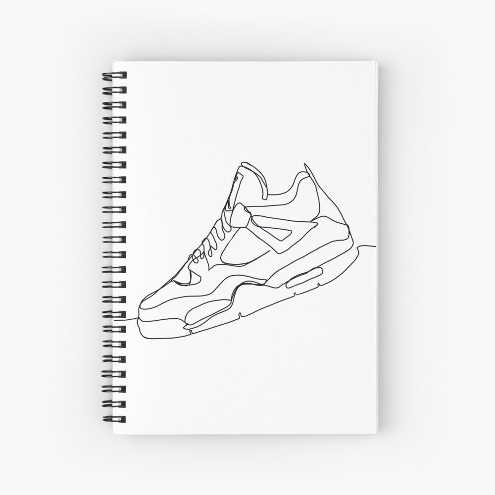 Jordan Retro 4 Sneaker hypebeast Contour Line Art minimalism Wall Decor |  Journal