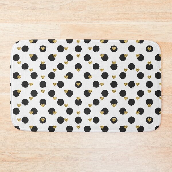 Item preview, Mask Ink polka dot pattern with gold heart  designed and sold by della95.