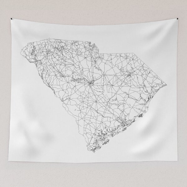 Item preview, South Carolina State Map, Art Print By LandSartprints designed and sold by LandSartprints.