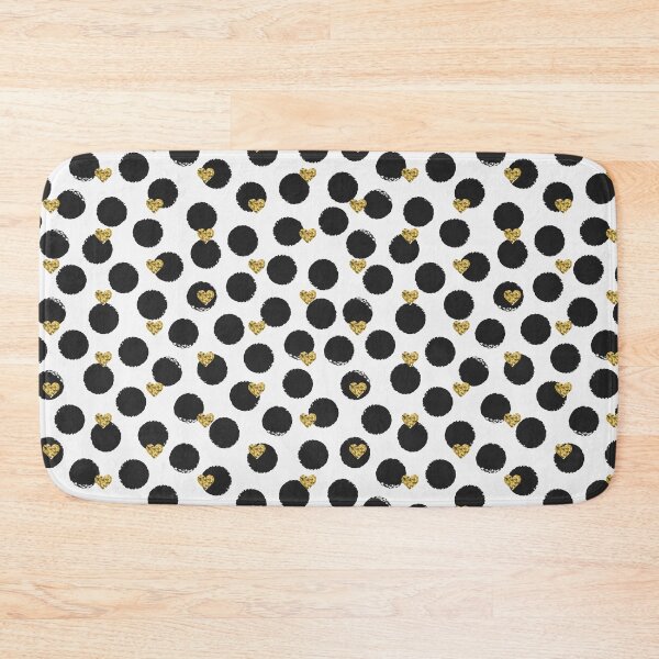 Item preview, Throw Pillow Ink polka dot pattern with gold heart designed and sold by della95.