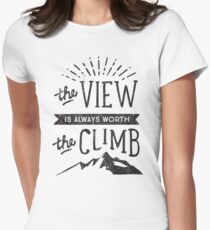 WORTH THE CLIMB Women's Fitted T-Shirt