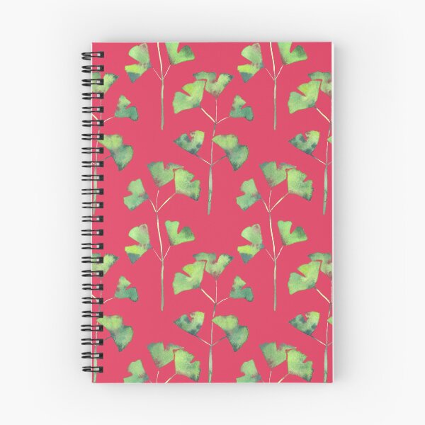 Item preview, Ginkgo Branchlets - green with watermelon designed and sold by LSMwatercolour.