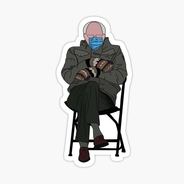 Inauguration Bernie Mittens Sticker