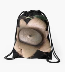 Earth Star Fungus Drawstring Bag