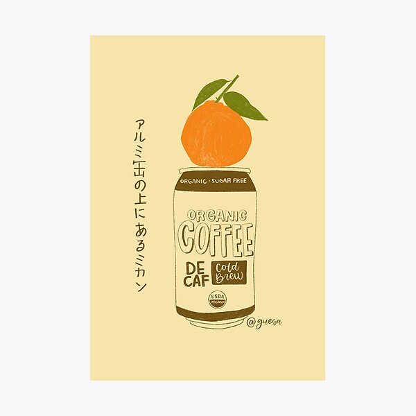 Item preview, アルミ缶の上にあるミカン designed and sold by guesa.