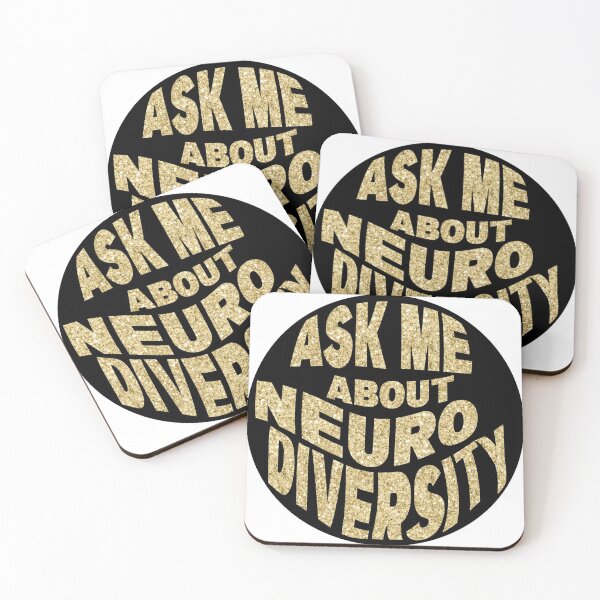 Item preview, ask me about neurodiversity - gold glitter designed and sold by QuinnRamsay.