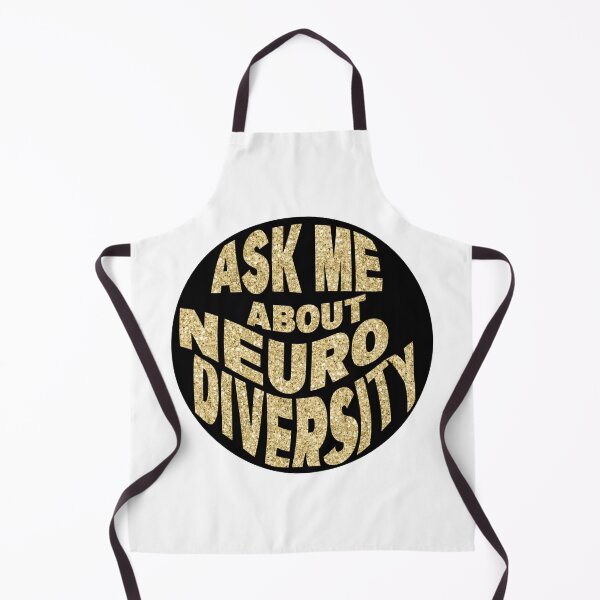 Item preview, ask me about neurodiversity - gold glitter designed and sold by QuinnRamsay.