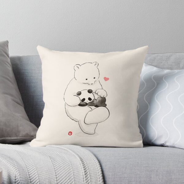 Panda Therapy Throw Pillow