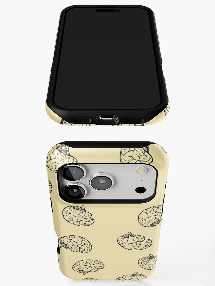 Thumbnail 3 of 4, iPhone Case, Brain Repetitive Pattern designed and sold by Rimkidd.