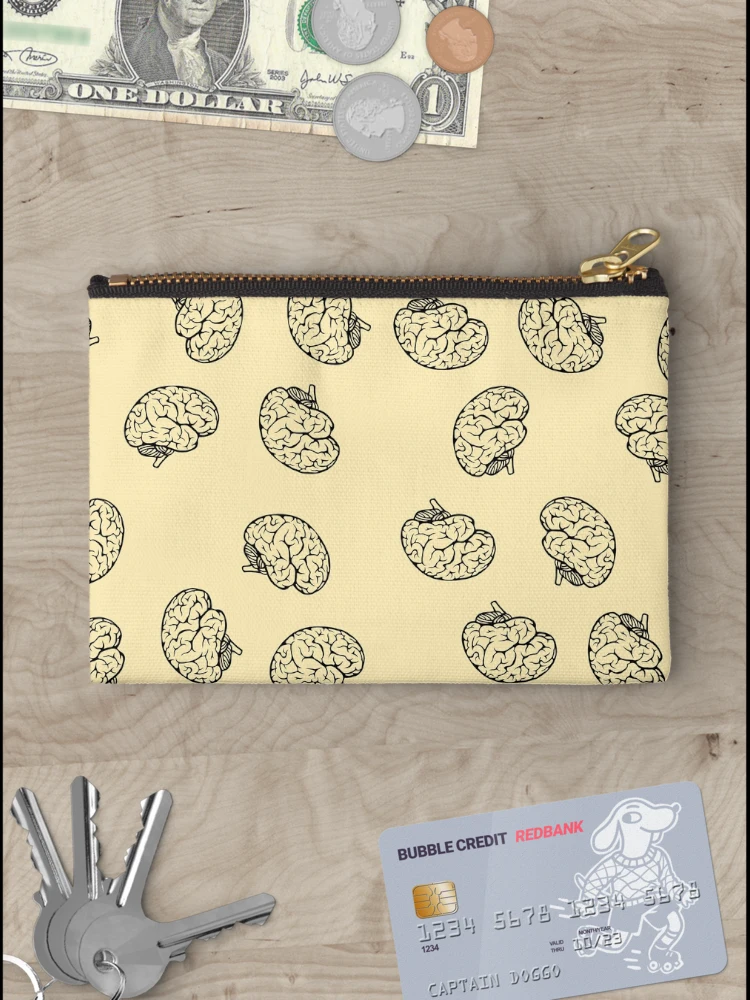Thumbnail 3 of 4, Zipper Pouch, Brain Repetitive Pattern designed and sold by Rimkidd.