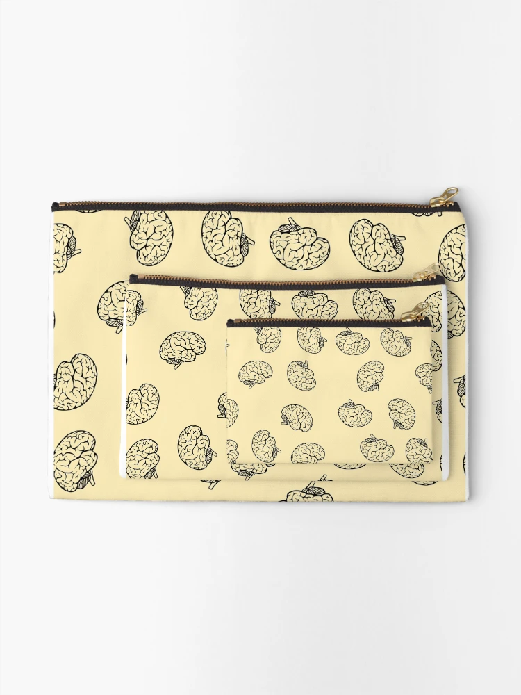 Thumbnail 2 of 4, Zipper Pouch, Brain Repetitive Pattern designed and sold by Rimkidd.