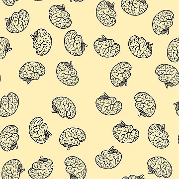 Artwork thumbnail, Brain Repetitive Pattern by Rimkidd