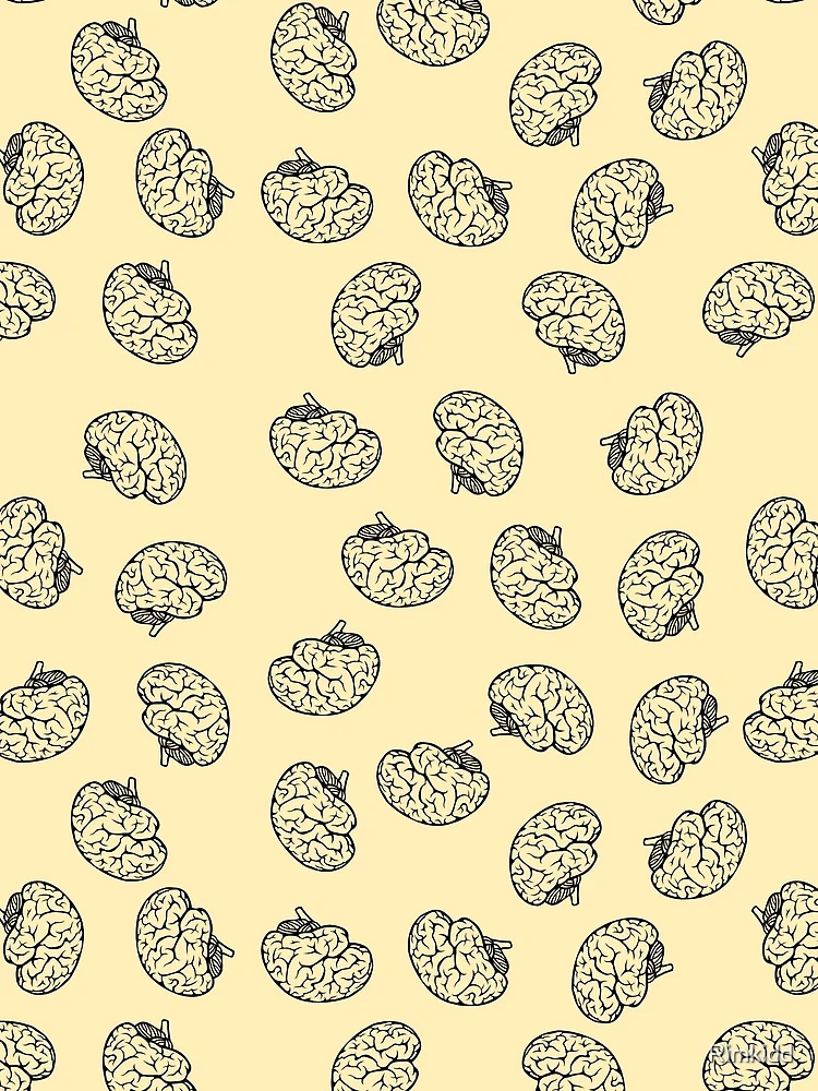 Thumbnail 3 of 3, Scarf, Brain Repetitive Pattern designed and sold by Rimkidd.