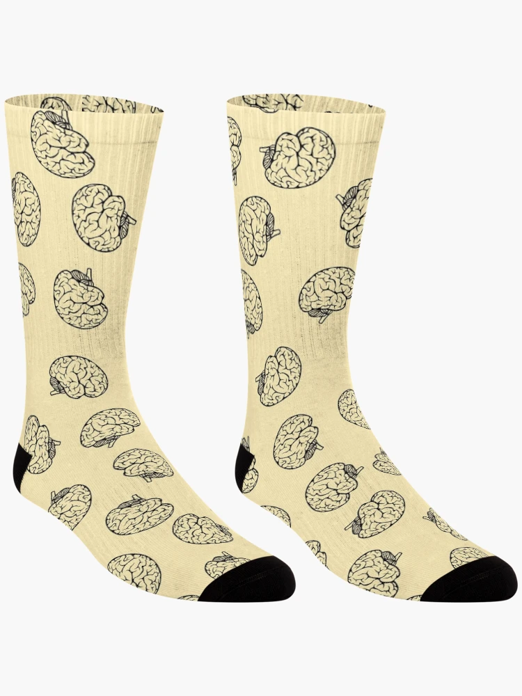 Thumbnail 3 of 5, Socks, Brain Repetitive Pattern designed and sold by Rimkidd.