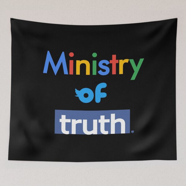 Item preview, 1984 Ministry of Truth Anti Social Media Big Tech Propaganda T-Shirt designed and sold by royaltea111.
