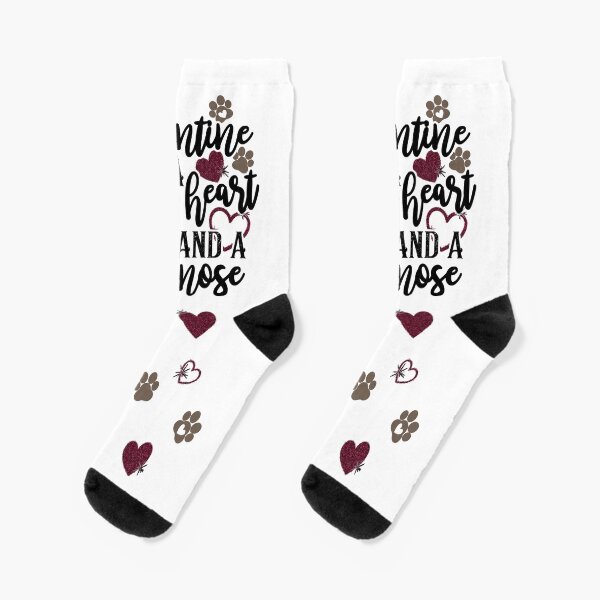 Item preview, My Valentine has a Warm Heart and a Cold Nose in Black Script designed and sold by Sheila Pressley.