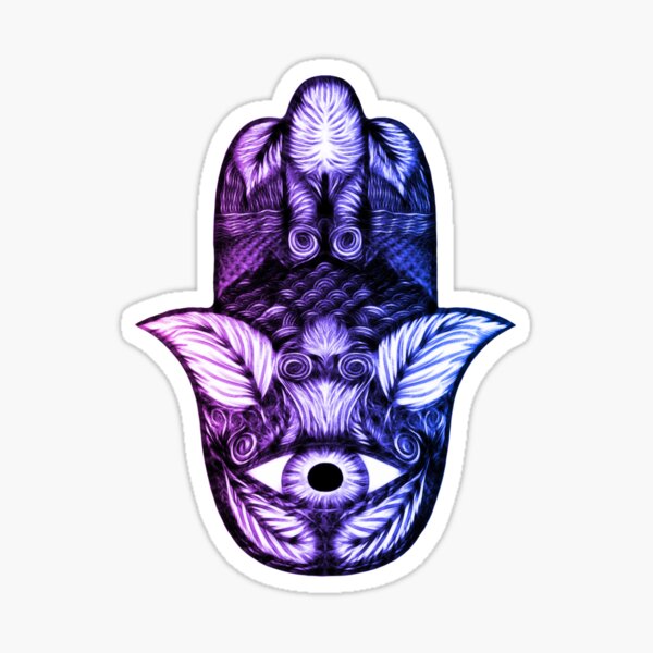 Hamsa T-Shirtla mano de fatima Sticker for Sale by MapBon