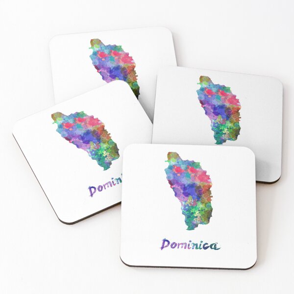 Item preview,  Dominican watercolor map designed and sold by paulrommer.