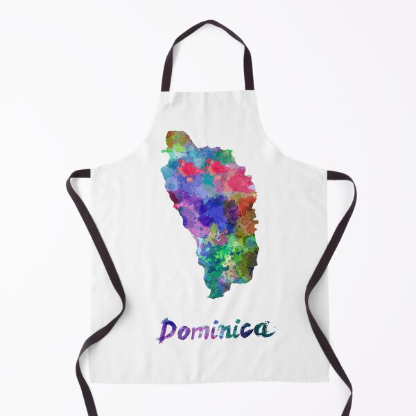 Item preview, Dominican watercolor map designed and sold by paulrommer.