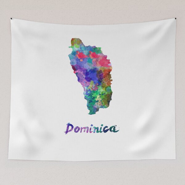 Item preview,  Dominican watercolor map designed and sold by paulrommer.