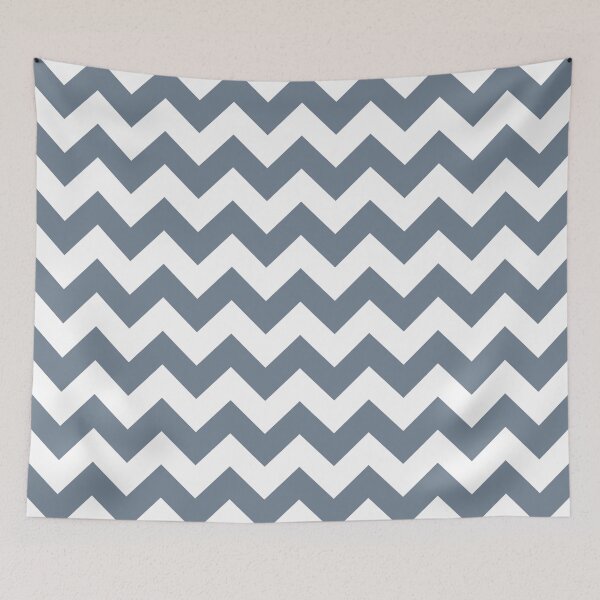 Item preview, Slate Gray And White Chevron Stripes designed and sold by rewstudio.
