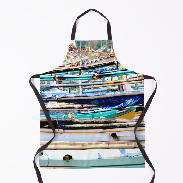 Item preview, Colourful Indonesian fishing boats on a Lombok beach designed and sold by ArtbyBodge.