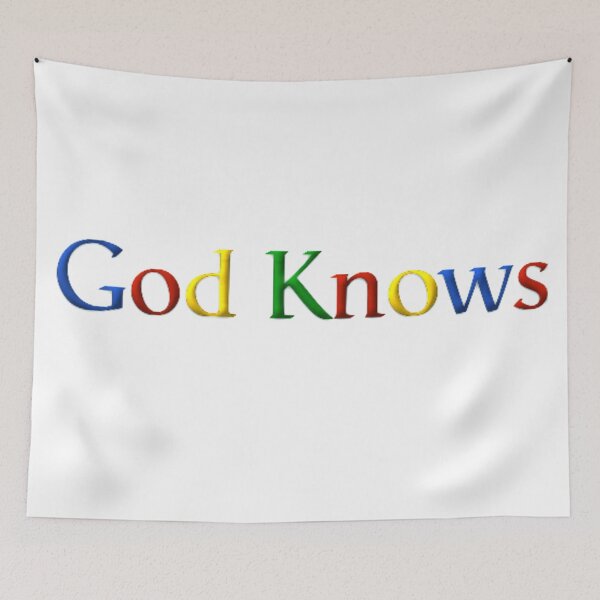Item preview, God Knows Ask God Religious Seek And Find Search Engine SEO Logo Parody  designed and sold by hempress.