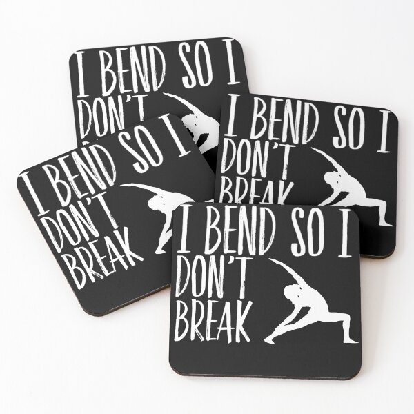 Item preview, I bend so I don't break yoga stretch white font  design designed and sold by ashdenent.