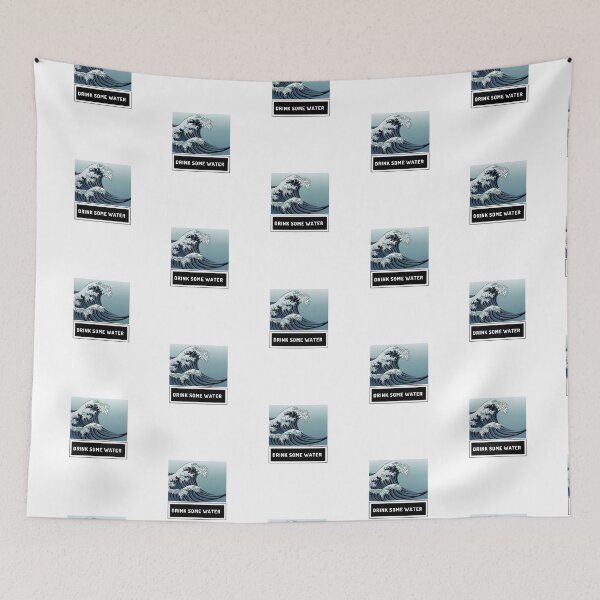 Item preview, Drink Some Water Great Wave designed and sold by BestUncommonTee.