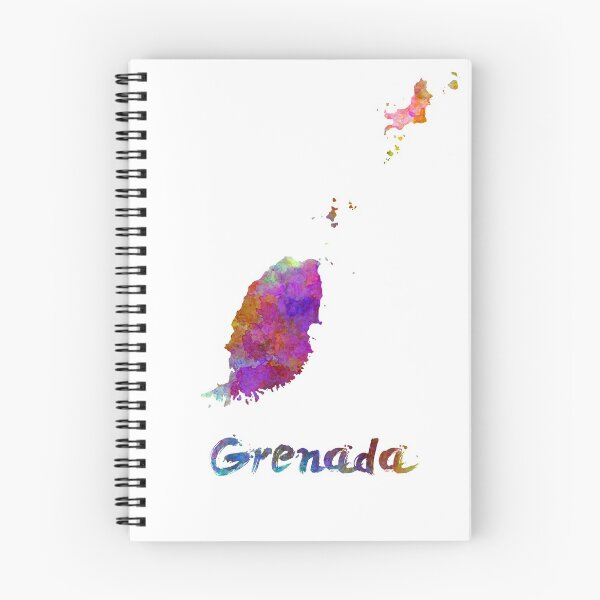 Item preview, Grenada watercolor map designed and sold by paulrommer.