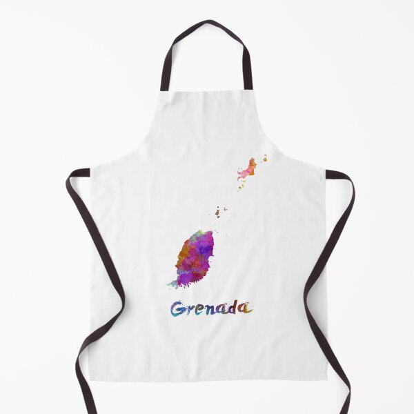 Item preview, Grenada watercolor map designed and sold by paulrommer.