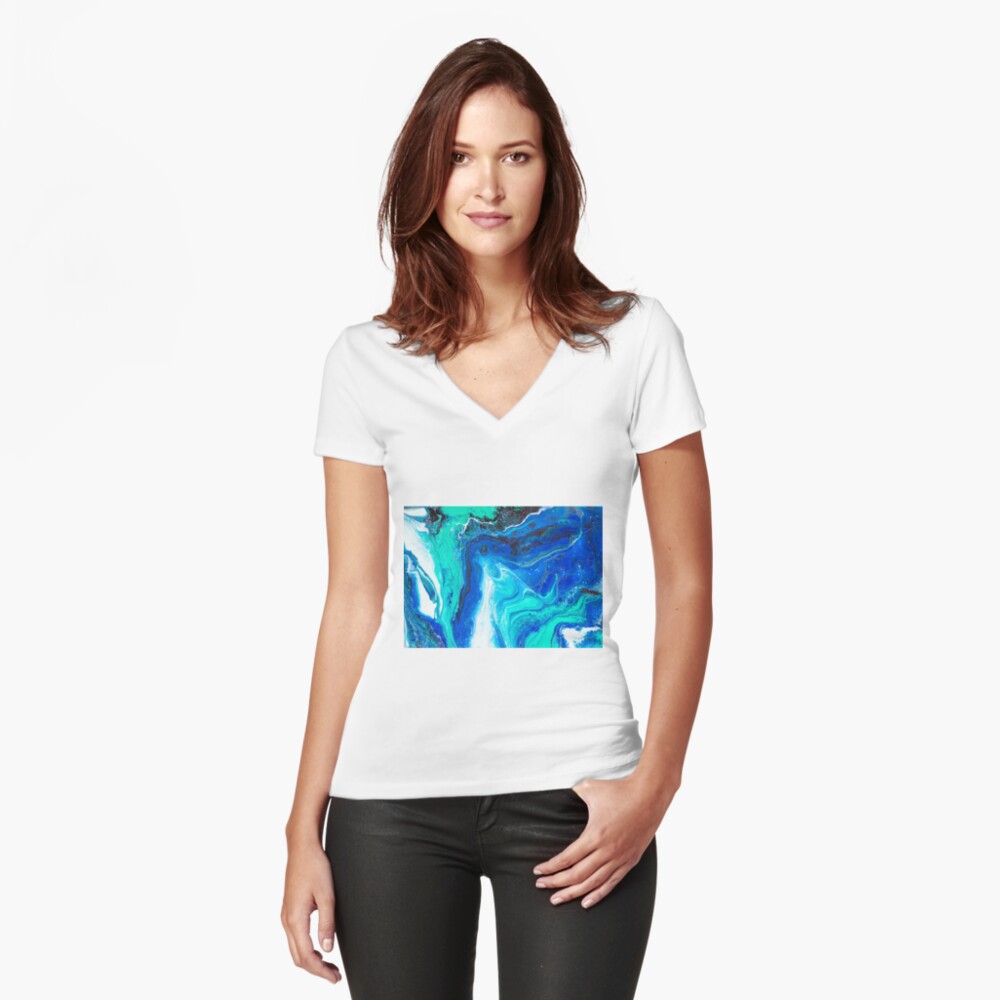 Item preview, Fitted V-Neck T-Shirt designed and sold by KimHebblewhite.