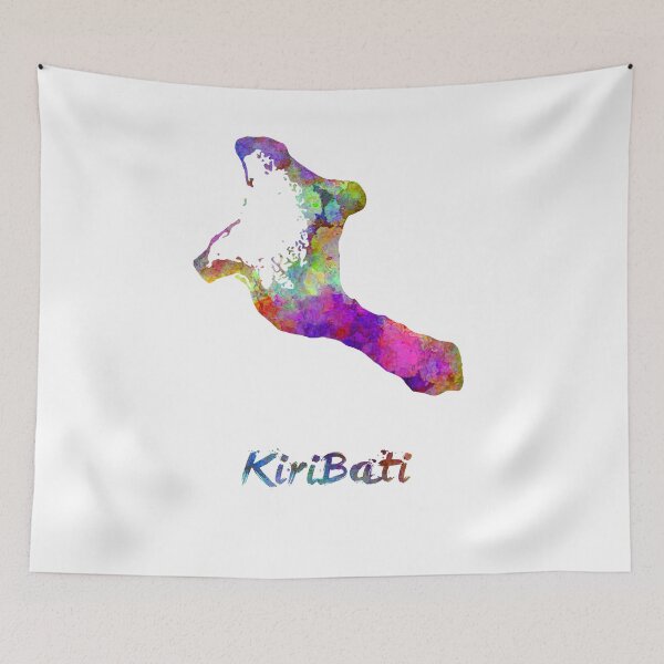 Item preview, Kiribati watercolor map designed and sold by paulrommer.