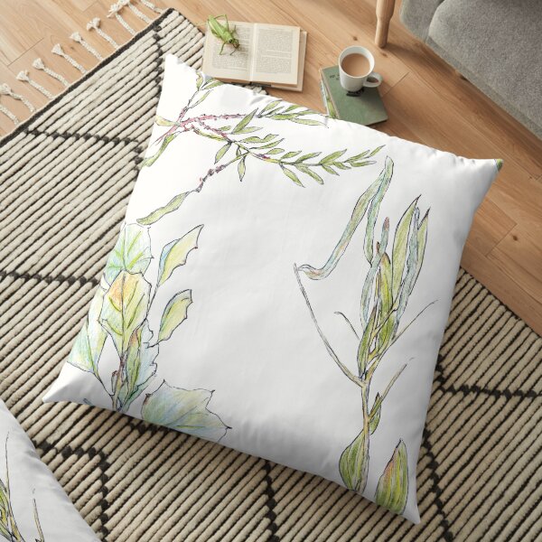 Australian Artwork - Leaves - Barkley, Highway, NT, Aus Floor Pillow