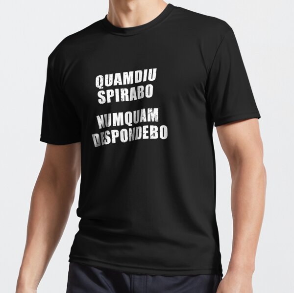 Quamdiu Spirabo Numquam Despondebo - Latin phrase meaning As Long As I  Breathe, I Will Never Quit | Mask