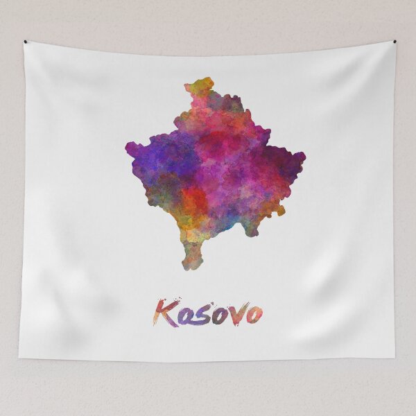 Item preview, Kosovo watercolor map designed and sold by paulrommer.