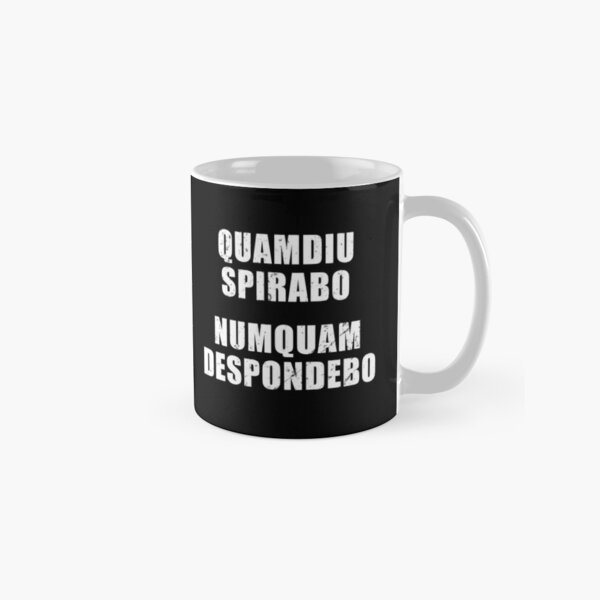 Quamdiu Spirabo Numquam Despondebo - Latin phrase meaning As Long As I  Breathe, I Will Never Quit | Mask