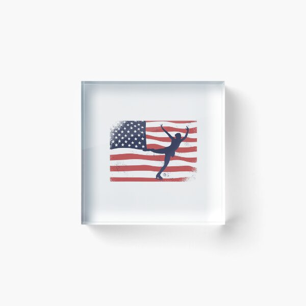 Item preview, Ice Skating Ice Skating Figure Skating USA Flag designed and sold by DerSenat.